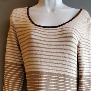 Allison Brittney Brown, Tan, White Cotton Dress